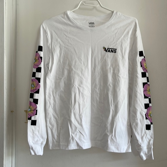 NWOT Vans cotton long-sleeve shirt with floral print - Picture 1 of 6